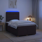 Boxspringbed 120x200 cm donkerbruin met matras