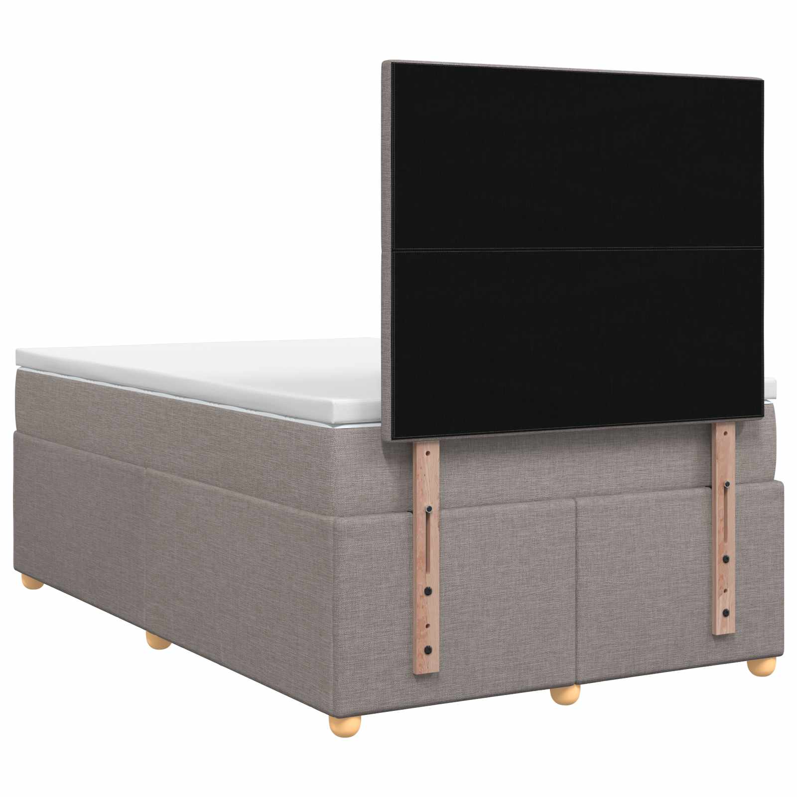 Boxspringbed met matras met hoofdeinde Taupe 120 x 190 cm Stof