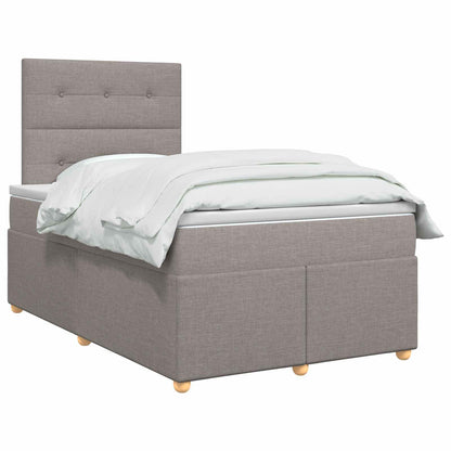Boxspringbed met matras met hoofdeinde Taupe 120 x 190 cm Stof