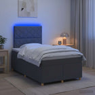 Boxspringbed met matras 120x190 cm donkergrijs
