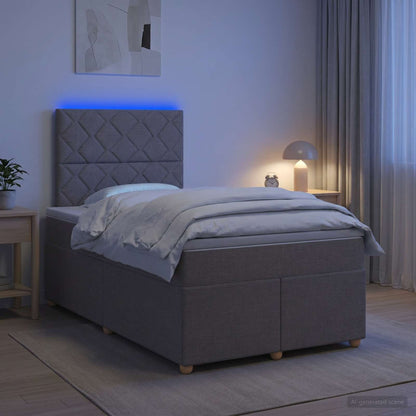 Boxspringbed met matras met hoofdeinde Taupe 120 x 190 cm Stof