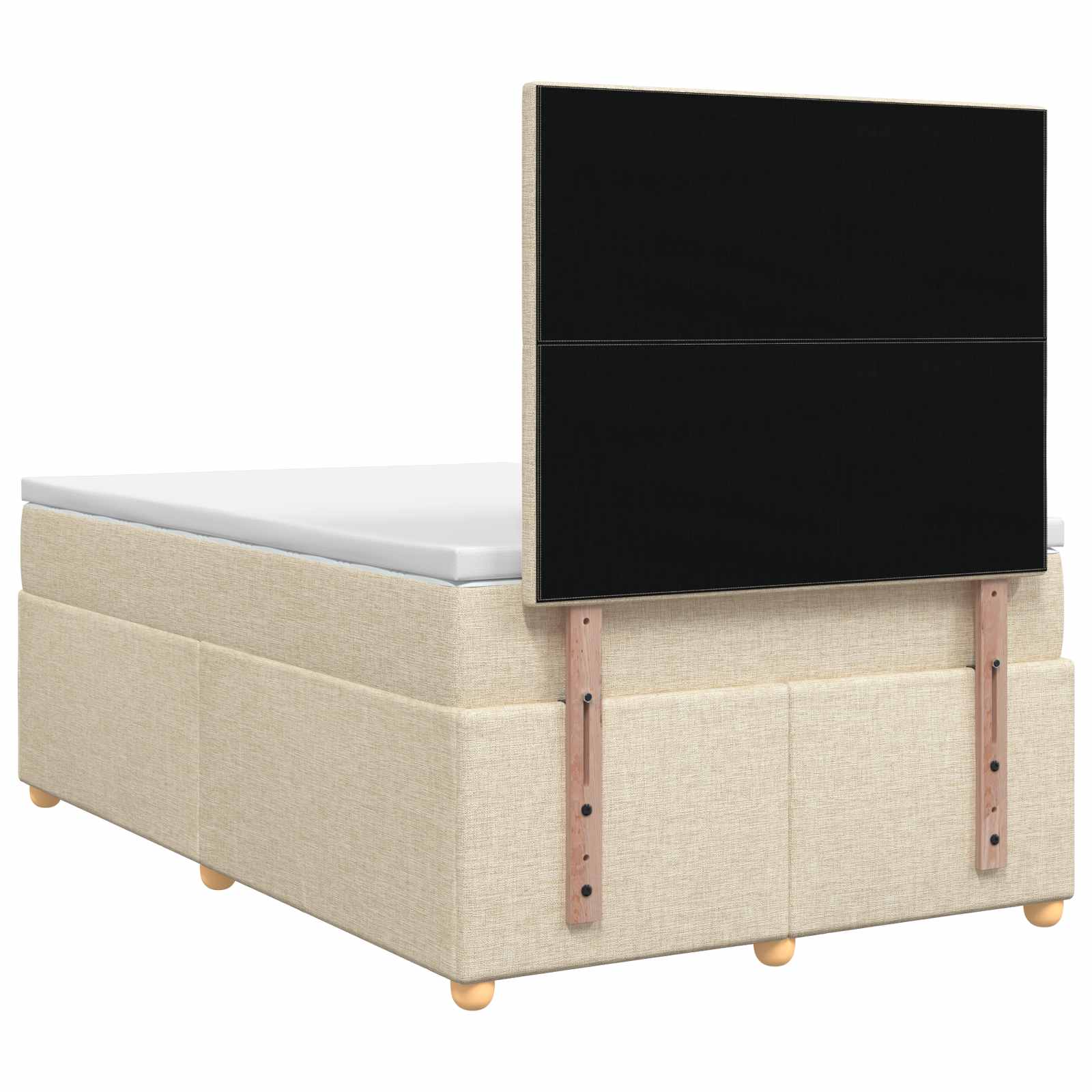 Boxspringbed met matras Crèmekleurig 120 x 190 cm Stof