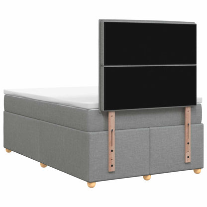Boxspringbed met matras Lichtgrijs 120 x 200 cm Stof