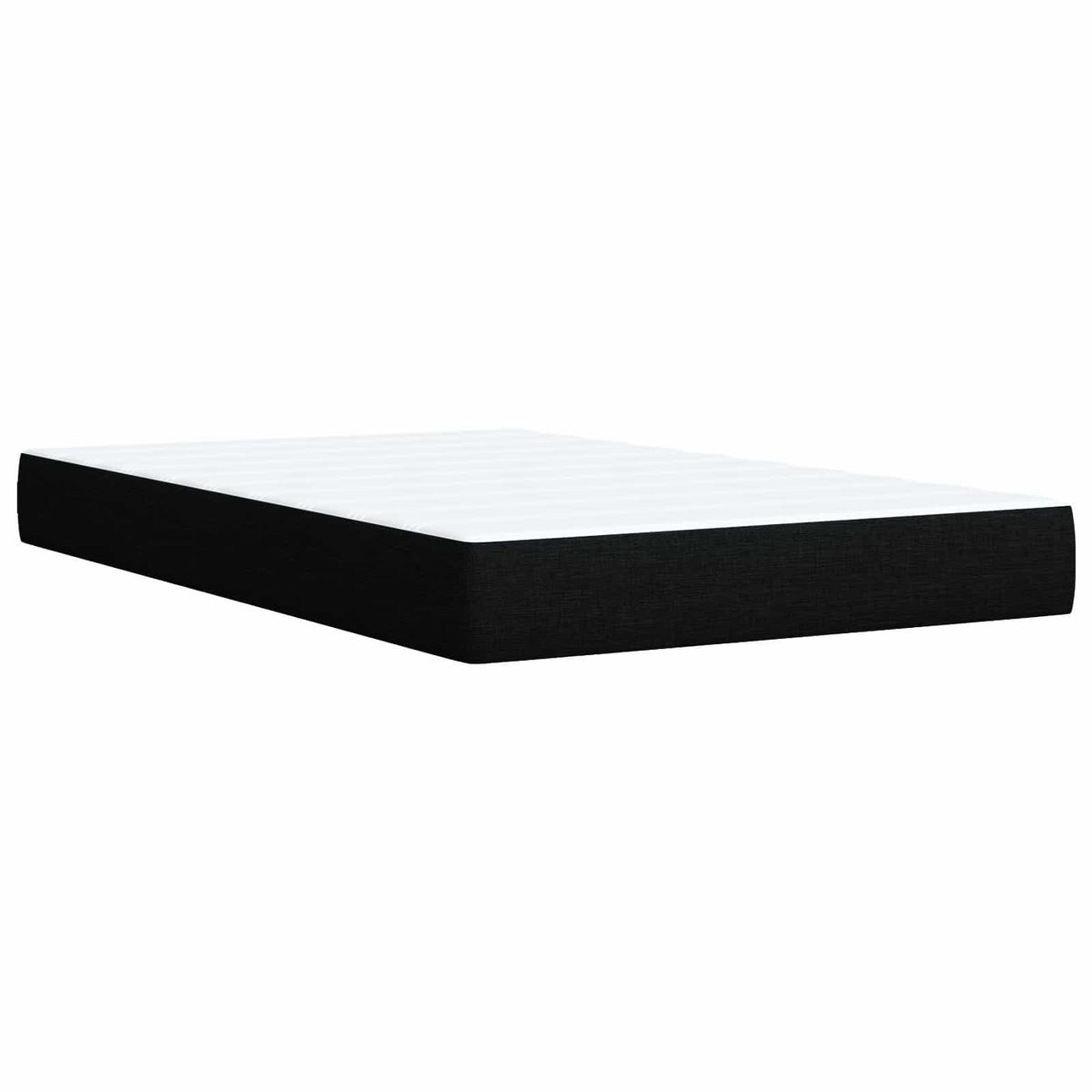 Boxspringbed met matras met hoofdeinde Zwart 120 x 200 cm Stof
