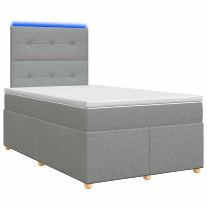 Boxspringbed met matras Lichtgrijs 120 x 200 cm Stof