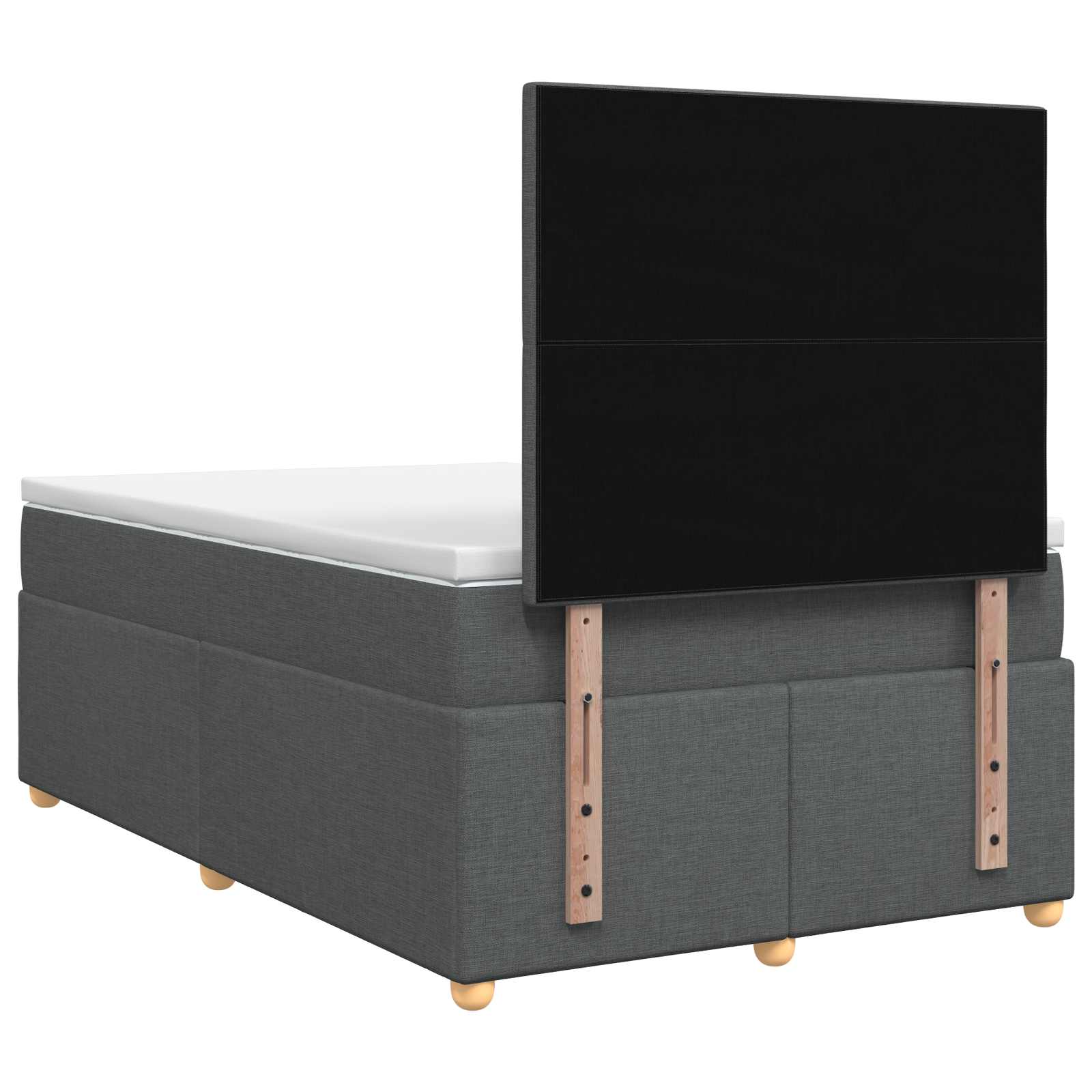 Boxspringbed met matras Donkergrijs 120 x 200 cm Stof