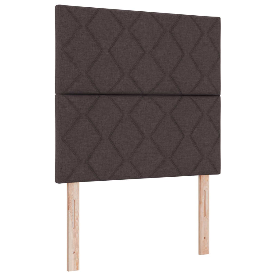 Boxspringbed met matras Donkerbruin 120 x 200 cm Stof