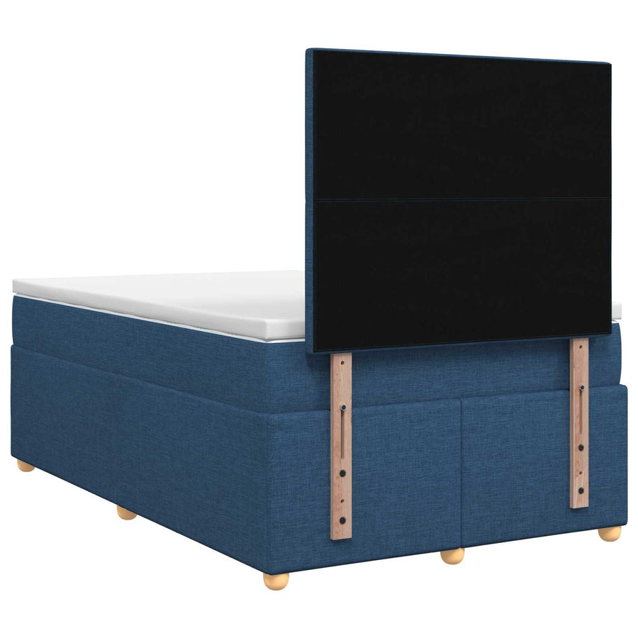 Boxspringbed met matras met hoofdeinde Blauw 120 x 200 cm Stof