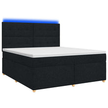 Boxspringbed met matras met hoofdeinde Zwart 140 x 190 cm Stof