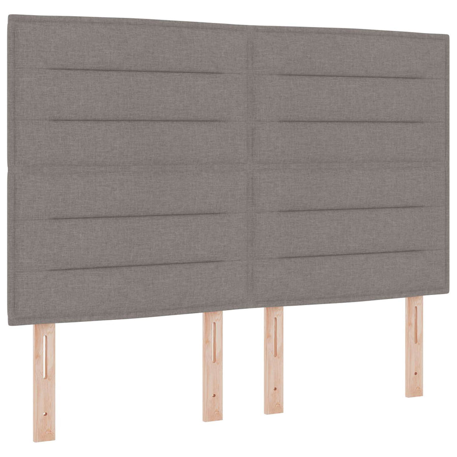 Boxspringbed met matras met hoofdeinde Taupe 140 x 200 cm Stof