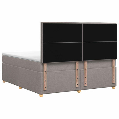 Boxspringbed met matras met hoofdeinde Taupe 140 x 200 cm Stof