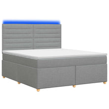 Boxspringbed met matras Lichtgrijs 160 x 200 cm Stof
