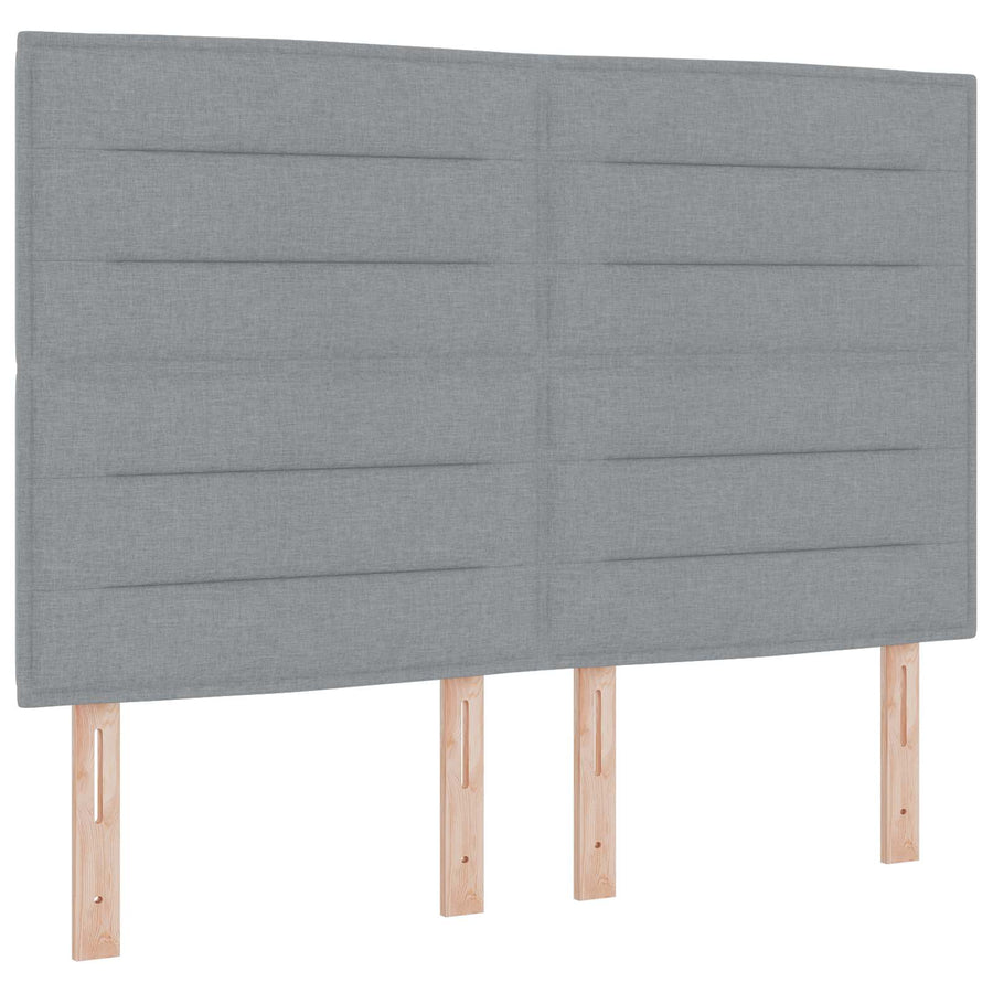 Boxspringbed met matras Lichtgrijs 160 x 200 cm Stof