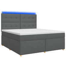Boxspringbed met matras Donkergrijs 160 x 200 cm Stof