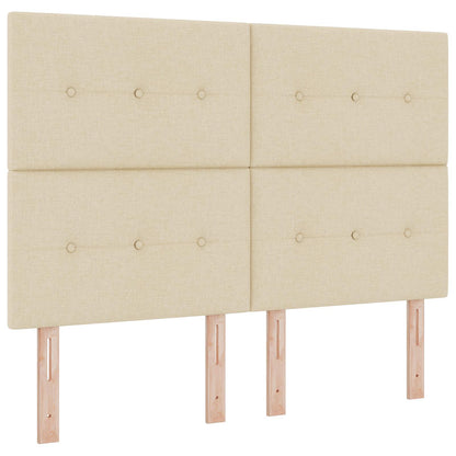 Boxspringbed met matras Crèmekleurig 160 x 200 cm Stof