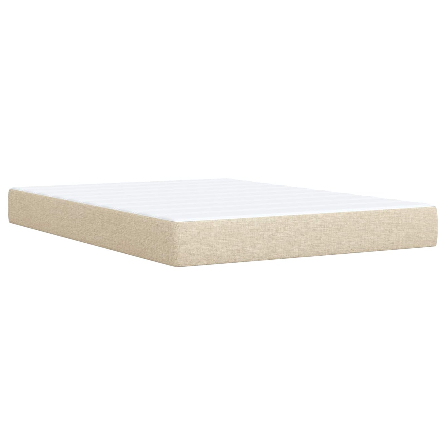 Boxspringbed met matras Crèmekleurig 160 x 200 cm Stof