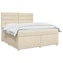 Boxspringbed met matras Crèmekleurig 160 x 200 cm Stof