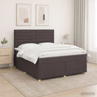 Boxspringbed met matras 140x190 cm donkerbruin