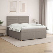 Boxspringbed 180x200 cm taupe met matras en hoofdeinde