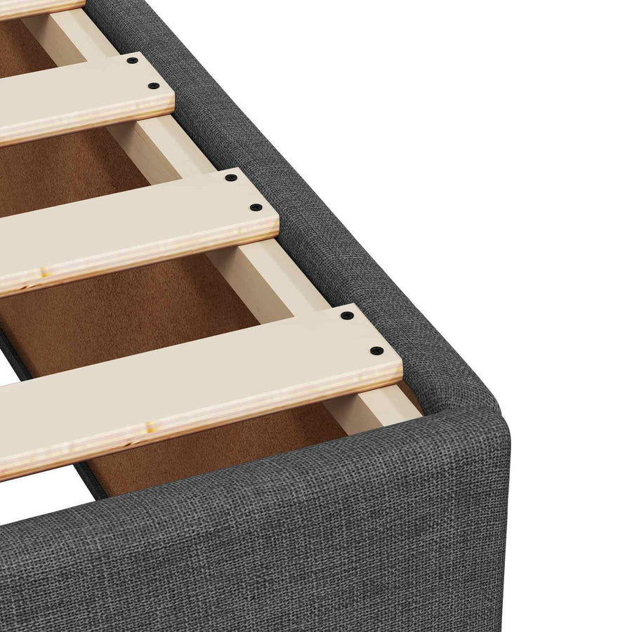 Boxspringbed met matras Donkergrijs 180 x 200 cm Stof