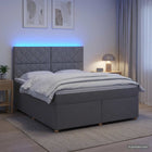 Boxspringbed 140x200 cm lichtgrijs met matras