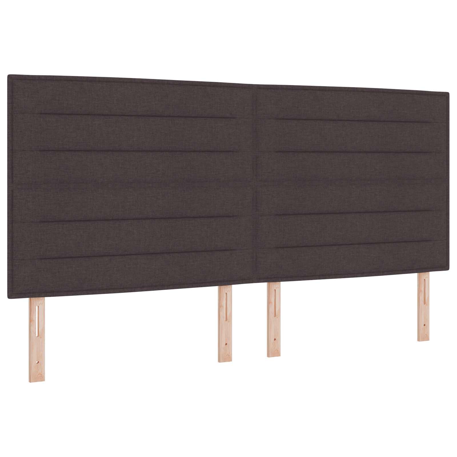 Boxspringbed met matras Donkerbruin 200 x 200 cm Stof