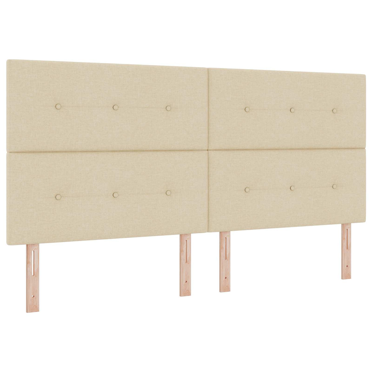 Boxspringbed met matras Crèmekleurig 200 x 200 cm Stof
