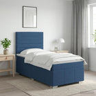 Boxspring bed met matras 100x200 cm blauw