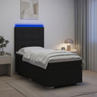 Boxspring bed met matras 100x200 cm zwart