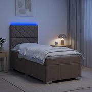 Boxspring bed 100x200 cm taupe met LED