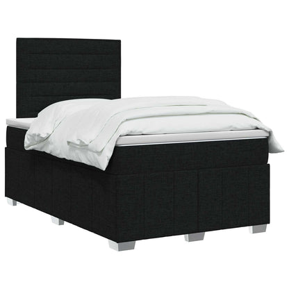 LED Boxspring Bed met Matras Zwart 120 x 190 cm Stof