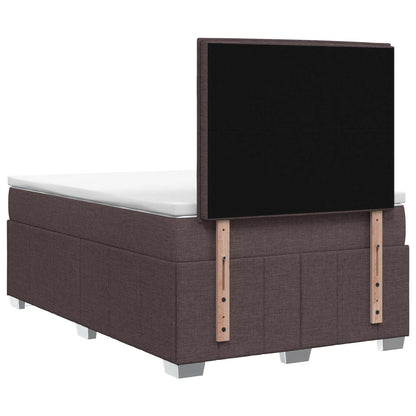 LED Boxspring Bed met Matras Donkerbruin 120 x 190 cm Stof