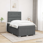 Boxspring bed met matras donkergrijs 120x190 cm