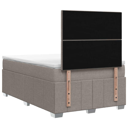 LED Boxspring Bed met Matras Taupe 120 x 190 cm Stof