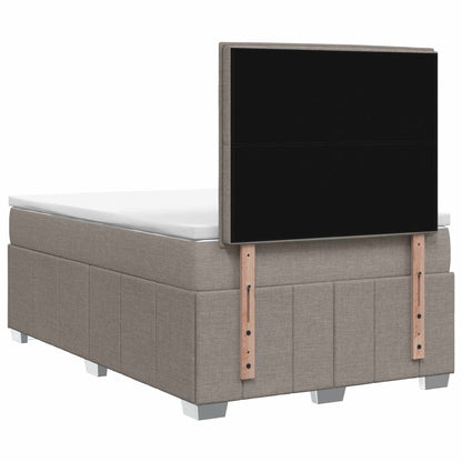 LED Boxspring Bed met Matras Taupe 120 x 200 cm Stof