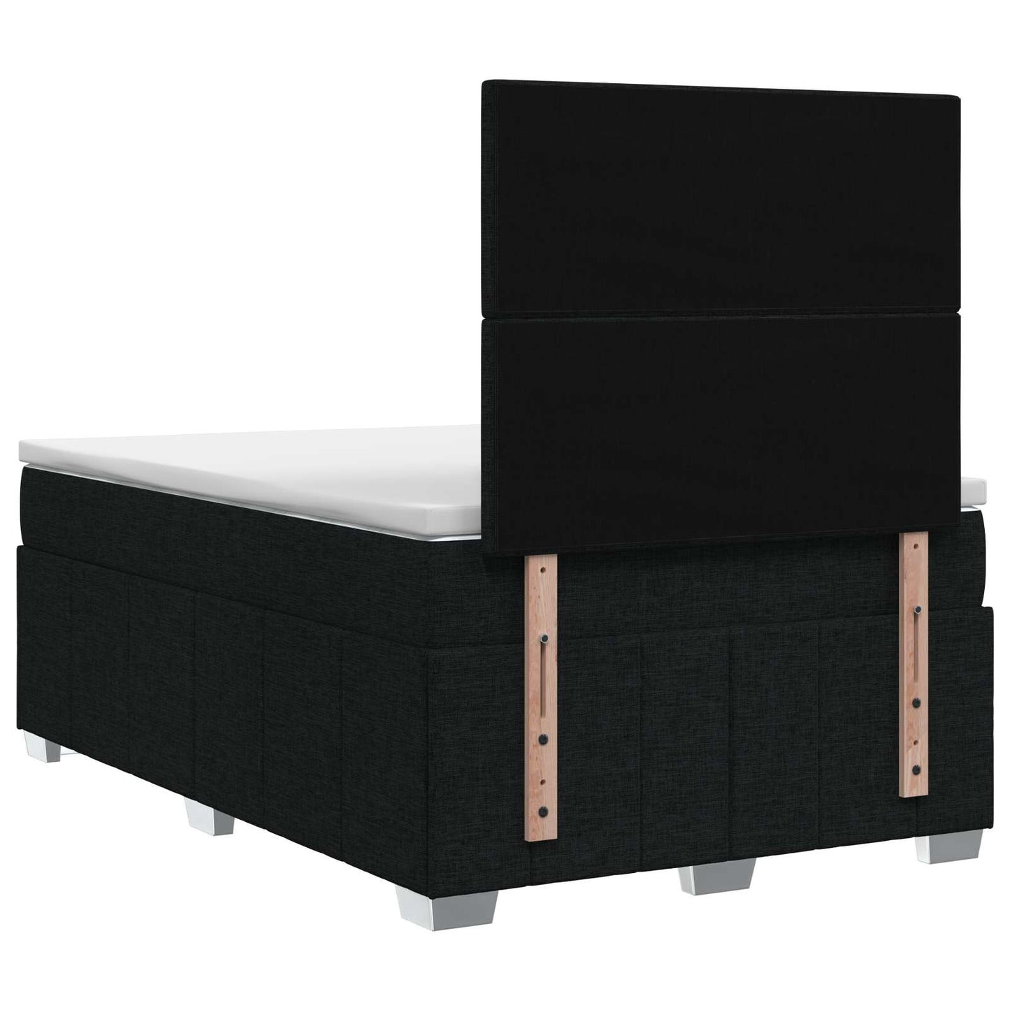 LED Boxspring Bed met Matras Zwart 120 x 200 cm Stof