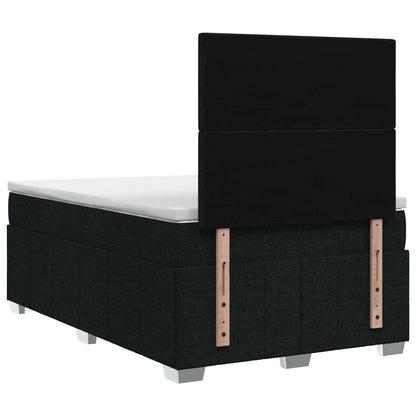LED Boxspring Bed met Matras Zwart 120 x 200 cm Stof