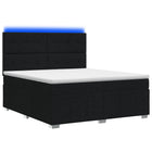 Boxspringbed zwart 140x200 cm met LED matras