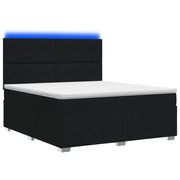 Boxspringbed zwart 140x200 cm met LED matras