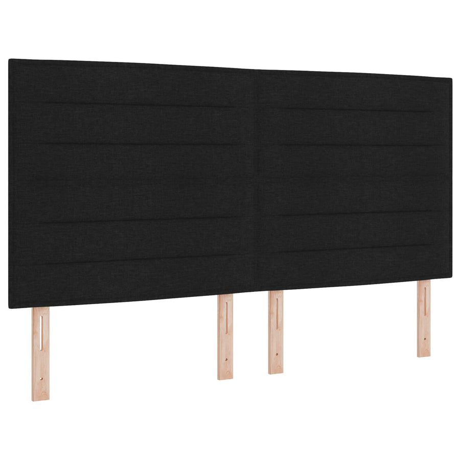 LED Boxspring Bed met Matras Zwart 180 x 200 cm Stof