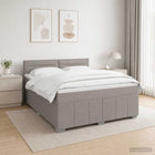 Boxspring bed met matras taupe 180x200 cm LED