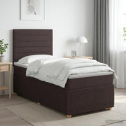 Boxspring bed met matras 80x200 cm donkerbruin LED