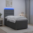 Boxspring bed 100x200 cm met matras donkergrijs