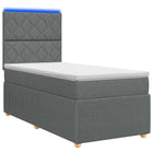 Boxspring bed 80x200 cm donkergrijs met matras