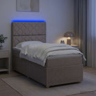 Boxspring led bed 80x200 cm taupe