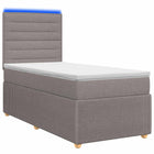 Boxspring bed met matras 90x190 cm taupe