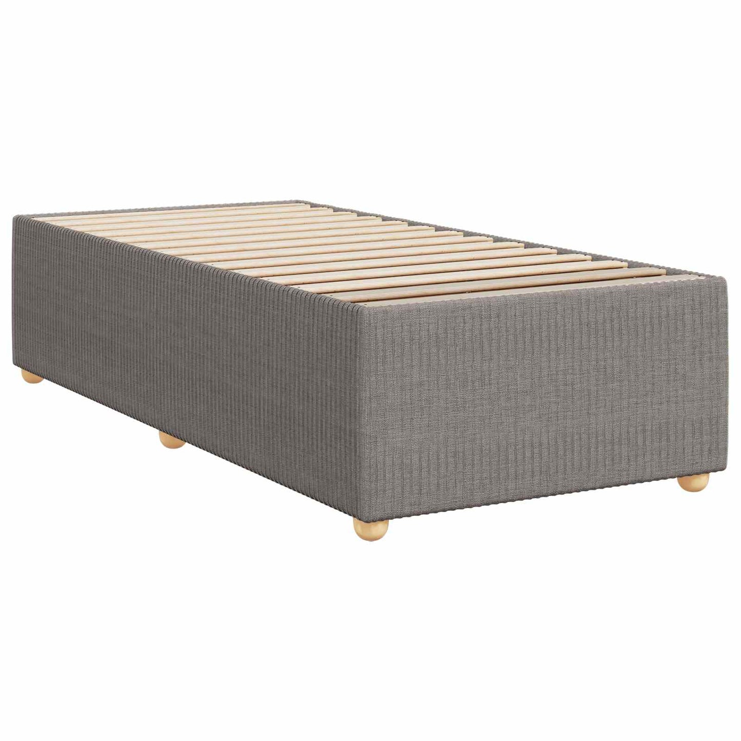 LED Boxspring Bed met Matras Taupe 90 x 190 cm Stof