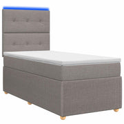 Boxspring bed met matras taupe 90x200 cm led