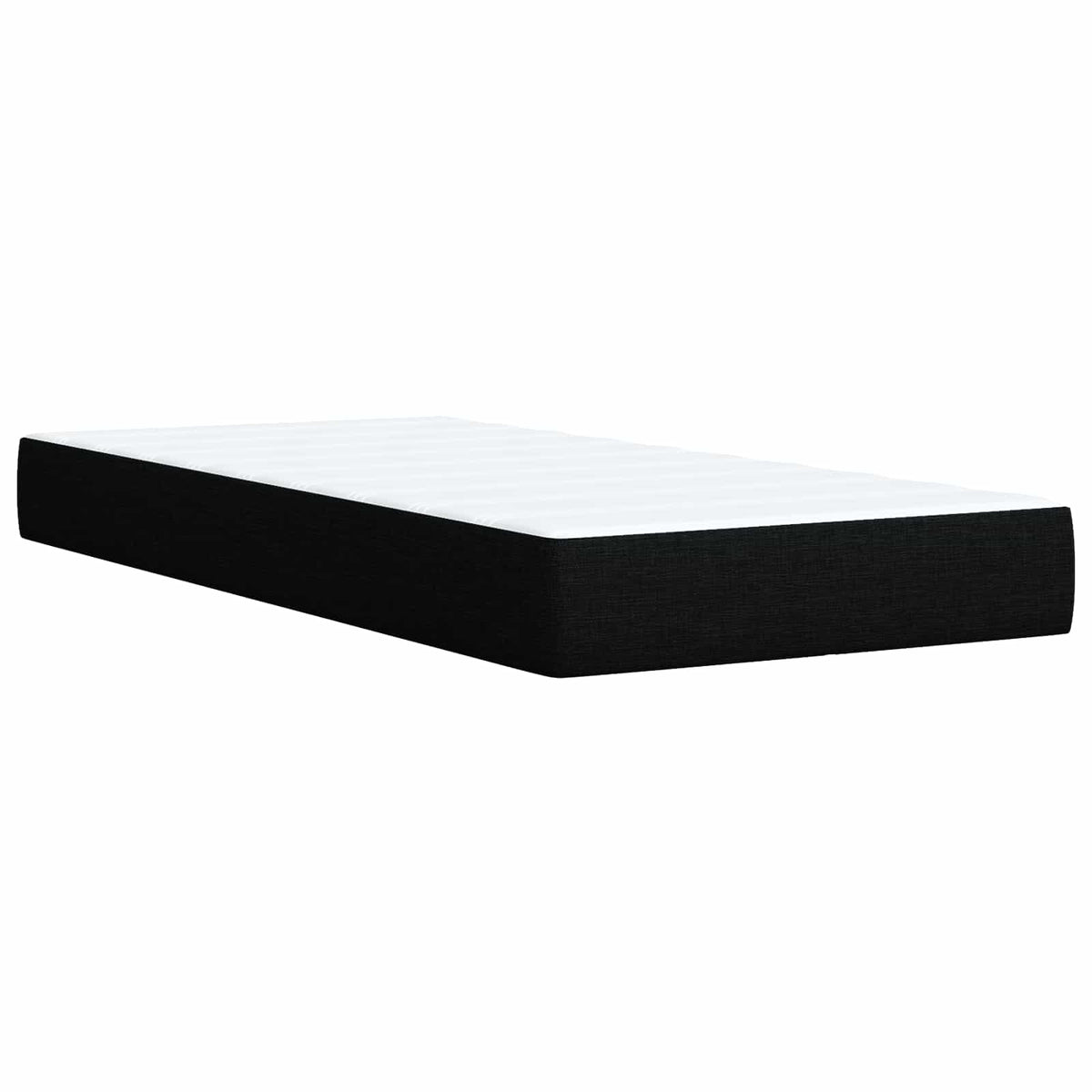 LED Boxspring Bed met Matras Zwart 100 x 200 cm Stof