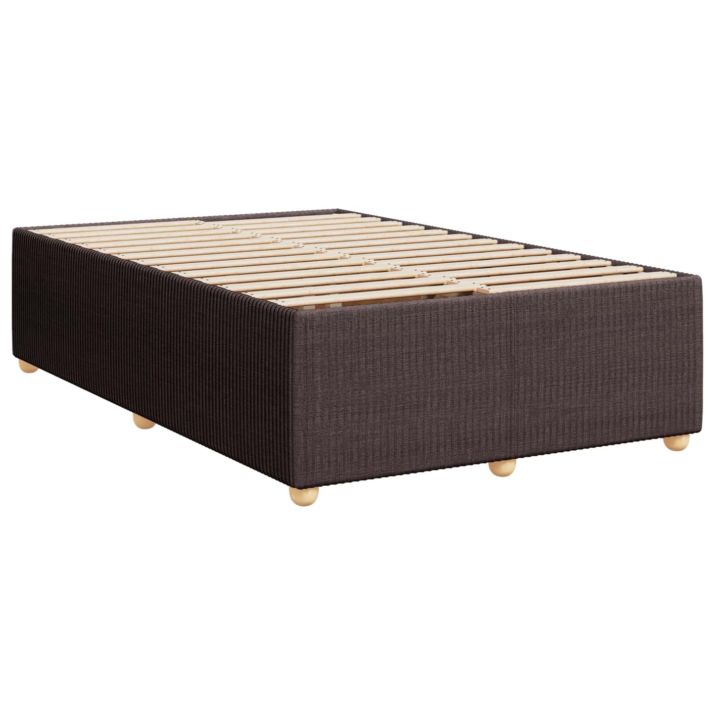 LED Boxspring Bed met Matras Donkerbruin 120 x 190 cm Stof